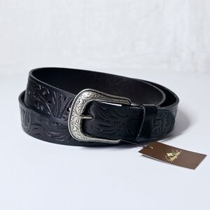 Patricia Nash Floral Leather Belt L Brown Western NWT